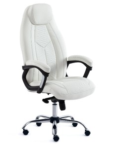 Кресло компьютерное BOSS Lux, кож/зам, белый, арт.15307 в Нальчике