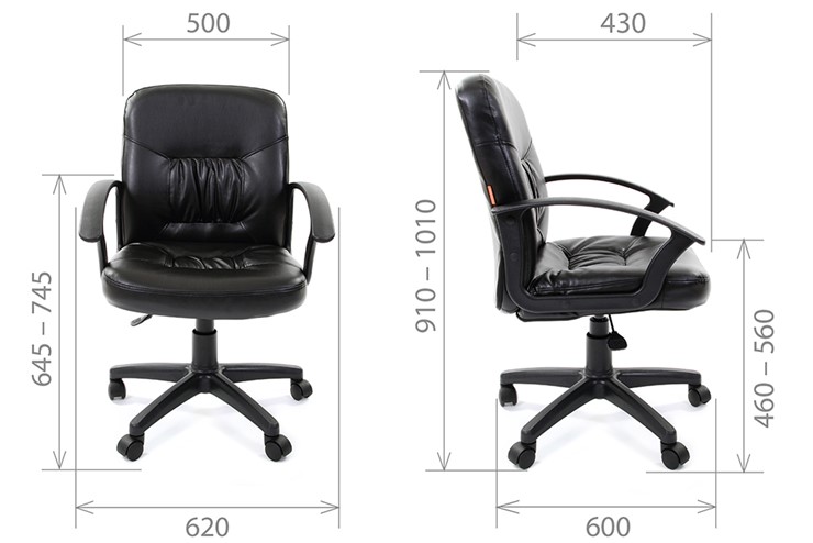 Офисное кресло CHAIRMAN 651 ЭКО черное в Нальчике - изображение 3