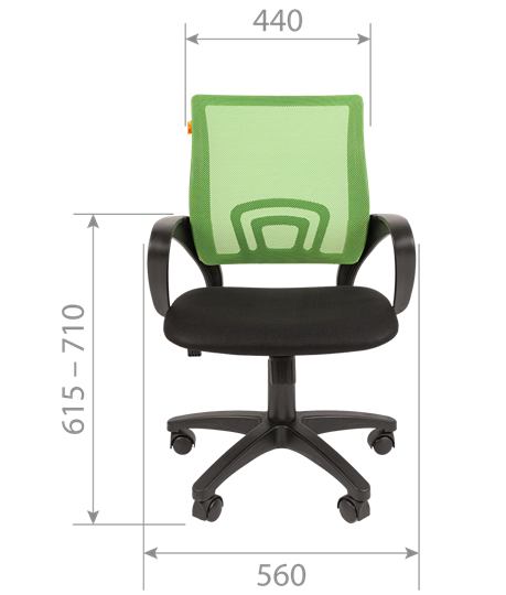 Офисное кресло CHAIRMAN 696 black Сетчатый акрил DW62 черный в Нальчике - изображение 3