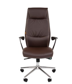 Кресло офисное CHAIRMAN Vista Экокожа премиум коричневая (vista) в Нальчике - предосмотр 3