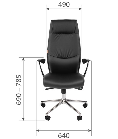 Кресло офисное CHAIRMAN Vista Экокожа премиум коричневая (vista) в Нальчике - изображение 5