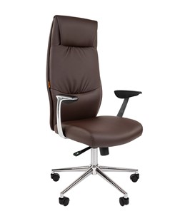 Кресло офисное CHAIRMAN Vista Экокожа премиум коричневая (vista) в Нальчике - предосмотр 2