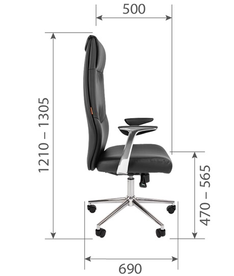 Кресло офисное CHAIRMAN Vista Экокожа премиум коричневая (vista) в Нальчике - изображение 6