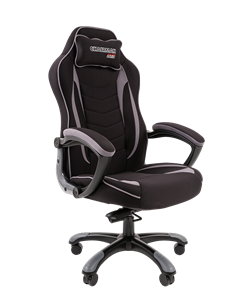 Кресло игровое CHAIRMAN GAME 28 Полиэстер комбинированная ткань серый/черный в Нальчике