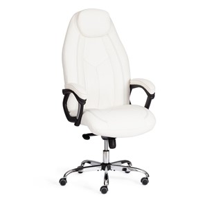 Кресло компьютерное BOSS Lux, кож/зам, белый, арт.21152 в Нальчике