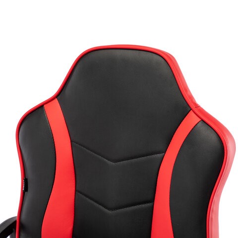 Офисное кресло BRABIX "Shark GM-203", экокожа, черное/красное, 532512 в Нальчике - изображение 8