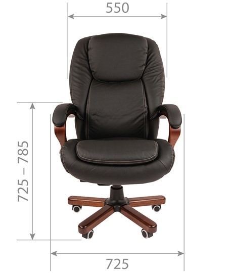 Кресло компьютерное CHAIRMAN 408 кожа черная в Нальчике - изображение 1
