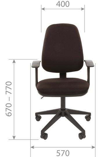 Компьютерное кресло CHAIRMAN 661 Ткань стандарт 15-21 черная в Нальчике - изображение 3