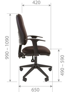 Компьютерное кресло CHAIRMAN 661 Ткань стандарт 15-21 черная в Нальчике - предосмотр 4