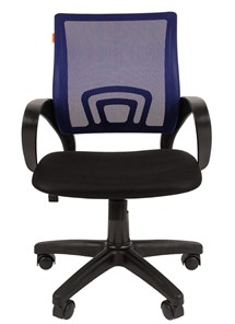 Компьютерное кресло CHAIRMAN 696 black Сетчатый акрил DW61 синий в Нальчике - предосмотр 1