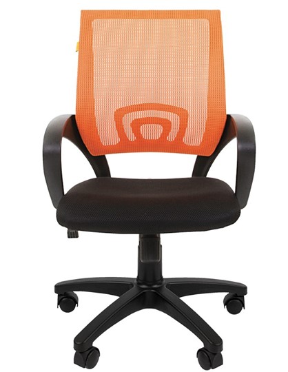 Компьютерное кресло CHAIRMAN 696 black Сетчатый акрил DW66 оранжевый в Нальчике - изображение 4