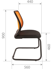 Офисное кресло CHAIRMAN 699V, цвет оранжевый в Нальчике - предосмотр 2