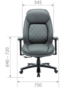 Офисное кресло CHAIRMAN CH403, серый, эко кожа в Нальчике - предосмотр 3