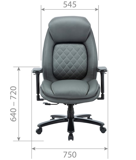 Офисное кресло CHAIRMAN CH403, серый, эко кожа в Нальчике - изображение 3