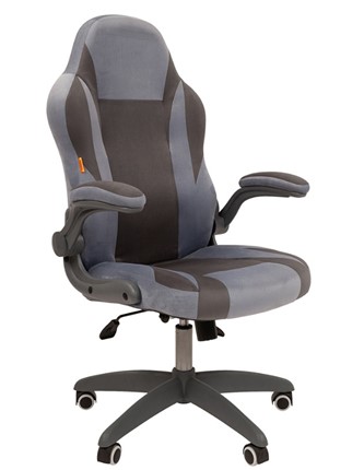 Кресло CHAIRMAN Game 55 цвет TW голубой/серый в Нальчике - изображение