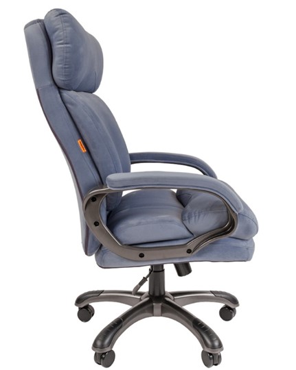 Кресло компьютерное CHAIRMAN HOME 505, велюр голубое в Нальчике - изображение 4