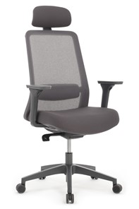 Кресло офисное Design WORK W-218C, Серый пластик/Серая сетка в Нальчике