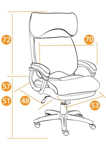 Офисное кресло DUKE флок/ткань, серый/серый, 29/TW-12 арт.14039 в Нальчике - предосмотр 27