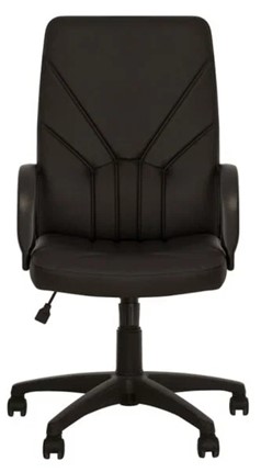 Кресло компьютерное MANAGER (PL64) экокожа ECO-30, черная в Нальчике - изображение