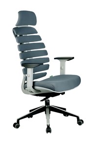 Компьютерное кресло Riva Chair SHARK (Серый/серый) в Нальчике