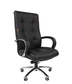 Офисное кресло CHAIRMAN 424 Кожа черная в Нальчике - предосмотр
