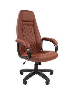Кресло компьютерное CHAIRMAN 950LT Экокожа коричневая в Нальчике