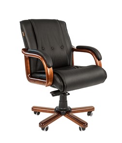Компьютерное кресло CHAIRMAN 653M кожа черная в Нальчике - предосмотр