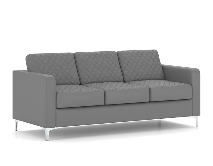 Прямой диван Актив трехместный, серый в Нальчике - изображение 1