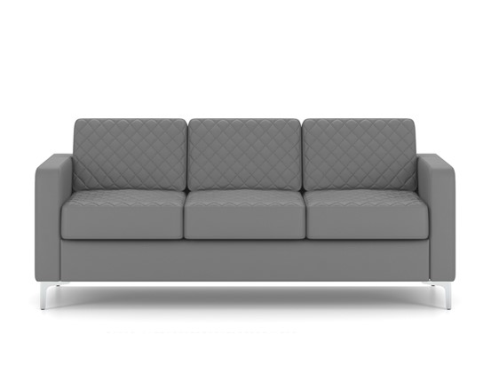Прямой диван Актив трехместный, серый в Нальчике - изображение