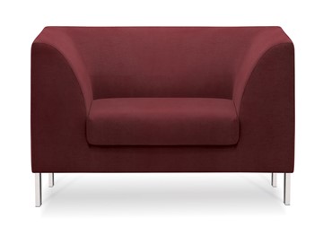 Мягкое офисное кресло Сиеста, ткань Сахара / красная С30 в Нальчике