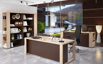 Кабинет руководителя ALTO с высоким шкафом для одежды, низким для документов и журнальным столиком в Нальчике - предосмотр 3