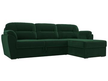 Угловой раскладной диван Бостон, Зеленый (велюр) в Нальчике
