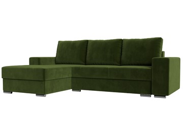 Угловой раскладной диван Дрезден, Зеленый (микровельвет) НПБ в Нальчике