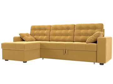 Угловой раскладной диван Камелот, Желтый (микровельвет) в Нальчике