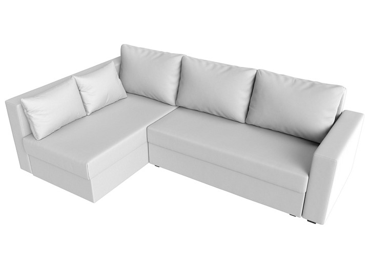 Угловой раскладной диван Мансберг, Белый (Экокожа) в Нальчике - изображение 6
