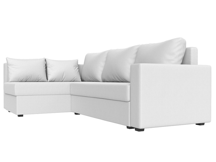 Угловой раскладной диван Мансберг, Белый (Экокожа) в Нальчике - изображение 7