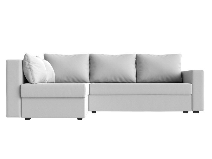 Угловой раскладной диван Мансберг, Белый (Экокожа) в Нальчике - изображение 8