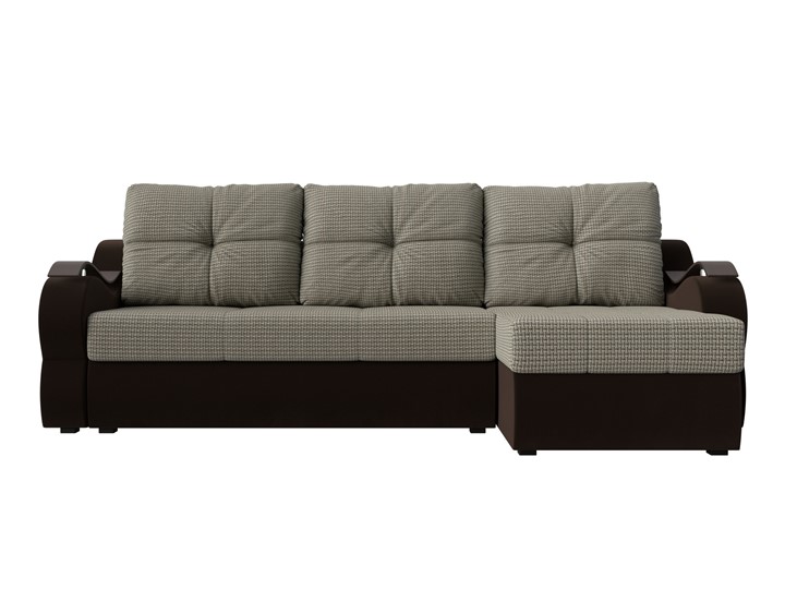 Угловой диван Меркурий, Корфу 02 (рогожка)/коричневый (вельвет) в Нальчике - изображение 1