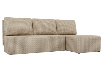 Угловой диван с оттоманкой Поло, Корфу 02 (рогожка) в Нальчике