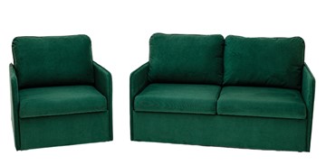 Комплект мебели Амира зеленый диван + кресло в Нальчике