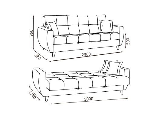 Прямой диван Бетти  2 БД в Нальчике - изображение 22