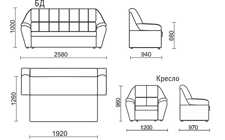 Прямой диван Блистер БД в Нальчике - изображение 7