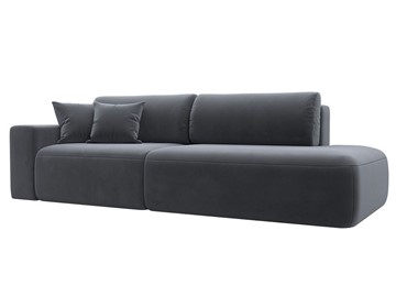 Прямой диван Лига-036 Модерн, Серый (велюр) в Нальчике