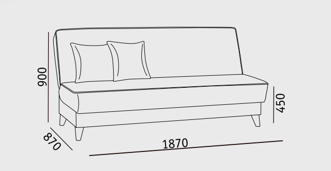 Прямой диван Наварра 2 БД в Нальчике - изображение 5