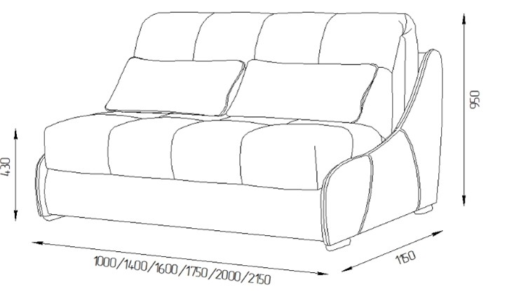 Прямой диван Токио 130 (ППУ) в Нальчике - изображение 11