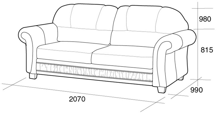Прямой диван София 3Т в Нальчике - изображение 4