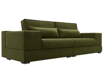 Прямой диван Лига-037, Зеленый (Микровельвет) в Нальчике