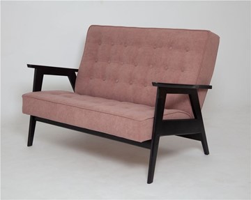 Прямой диван Ретро, двухместный (венге / RS 12 - розовый) в Нальчике