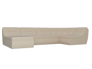 Модульный П-образный диван Холидей, Бежевый (экокожа) в Нальчике
