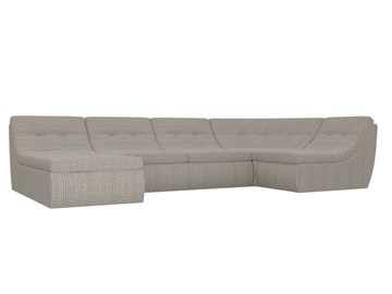 Модульный П-образный диван Холидей, Корфу 02 (рогожка) в Нальчике